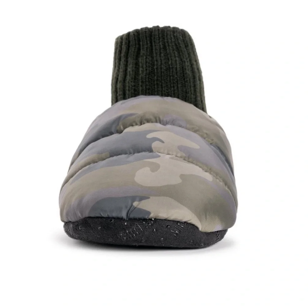 MUK LUKS Unisex Quilted Slipper Booties - Green, S/M (8-10) NWT